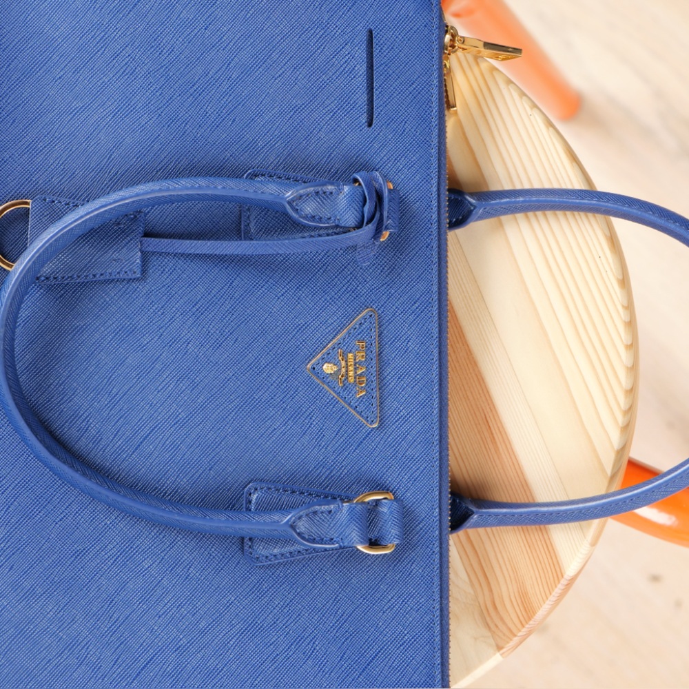 🔵 Large PRADA Galleria Saffiano Bluette - Picture 9 of 12